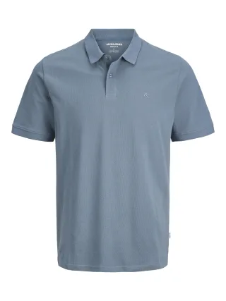 JACK&JONES - JJEBASIC POLO SS NOOS Blue Mirage - Gr. - XL