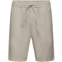 ONLY & SONS Chinoshorts Leichte Stoff ONSLINUS für Herren Baumwolle, Leinen Loose Fit Einfarbig elastisch Kordelzug