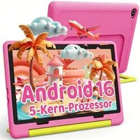 BUFO 10 Zoll Android 16, 24(3+21)GB RAM+64GB, 1280x800 HD IPS, Kinder Tablet (10", 64 GB, Android 16, WiFi 6, Robuste Schutzhülle, Vorinstallierte Lernapps, GMS-Zertifizierung)