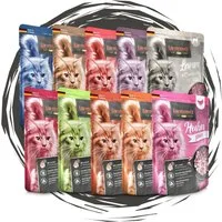 Leonardo Catfood Frischebeutel Bundle - verschiedene Sorten im parktischen Mixpaket Mix 1 (24x85g), Nassfutter für: Katzen