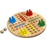 Philos Spiel, Würfelspiel - groß - Eschenholz - 16 Spielsteine