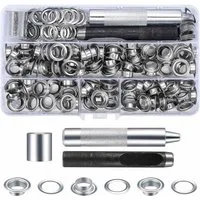 FELIXLEO Schutzplane 100er Ösenzange Set 10mm Metall Ösen Werkzeug für Stoff Leder Planen (100-St)