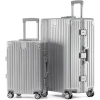 KOFA Kofferset ZURICH, (M + XL), Hartschalen Trolley), 55cm + 75cm, Alu-Rahmen & Polycarbonat-Hartschale, TSA Schloss