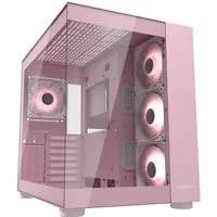 Cougar Gaming-Gehäuse FV150 PK, Midi-Tower, USB/Audio, 2x USB 3.0, 1x USB 3.2 Gen2 Type-C, ATX, Pink, 4 Lüfter vormontiert