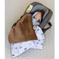 Loolay Babytrage Einschlagdecke für Kinder Autositz und Babyschale Babytrage 90 x 90 cm (MINKY/ Baumwolle Kuscheldecke Kinderwagendecke Babydecke, Neugeborene Babyausstattung PREMIUM Geschenk), LOOLAY® - 100% Europäische Stoffe und Kleinserien-Nähen!