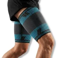 AGILE NOW Oberschenkelbandage Oberschenkel Kompression Stabilisator (Hochwertige Oberschenkelbandagen), Rutschfeste Oberschenkelbandage für Männer & Damen (2 Stück)
