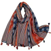 Oemmn Poncho Damen Boho Schal,Umhang,Schultertuch,mit Fransen,Knöpfen,atmungsaktiv
