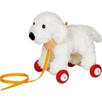 COPPENRATH DIE SPIEGELBURG Nachziehtier Hund Goldendoodle Daisy auf Holzrollen 28 cm