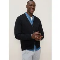 DELMAO Strickjacke Neue Kollektion! Highlight Stickerei & Taschen mit V-Ausschnitt, Regular Fit, mit Langarm, mit Knopfleiste