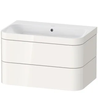 Duravit Happy D.2 Plus c-bonded Set wandhängend Weiß Hochglanz 775x490x480 mm - HP4637N2222 HP4637N2222