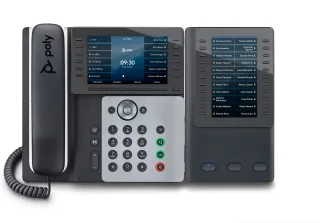 HP POLY Edge E500 IP Telefon und PoE-fähig | 82m94aa | IP-Telefon - Schwarz