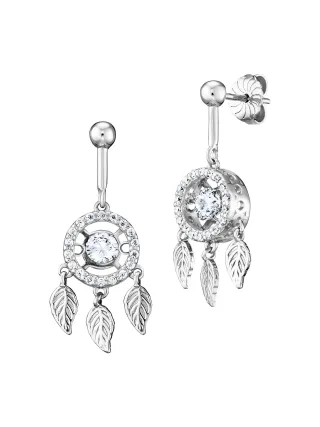 Julie Julsen Ohrhänger 925/- Sterling Silber rhodiniert 38 Zirkonia