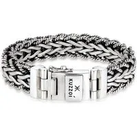 Kuzzoi Silberarmband Herren Panzerarmband Gliederkette 925er Silber