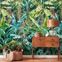 living walls Fototapete Metropolitan Stories. Travel Styles. Tapete Dschungel, glatt, matt, gemustert, neutral, (1 St), Palmenblätter Fototapete Floral Tapeten Wohnzimmer Schlafzimmer Küche