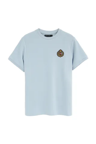 Kurzärmliges T-Shirt hellblau mit maritimem Polo Club Logo