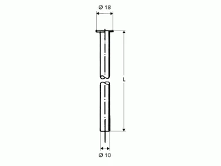Schell Kupferrohr 1/2" Bördel d:10mm 1000mm chrom. 497150699