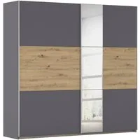 OTTO home Kleiderschrank Mehrzweckschrank Aktenschrank Möbel Mietswohnung TOPSELLER ASTANA (3 Ausstattungen BASIC/CLASSIC/PREMIUM (inkl. SOFT-CLOSE-FUNKTION) mit 3 Spiegelelementen, Metallgriffleisten alufarbig MADE IN GERMANY