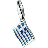 GIORGIO MARTELLO MILANO Charm-Einhänger Griechenland-Flagge, Silber 925