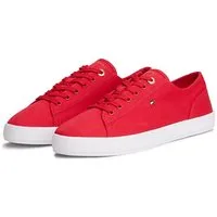 Tommy Hilfiger TH FOXING SNEAKER CANVAS Plateausneaker Freizeitschuh, Halbschuh, Schnürer mit Logostickerei - schmale Form