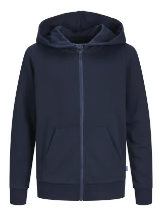 JACK&JONES - JJEBRADLEY SWEAT ZIP HOOD NOOS JNR Blau - Gr. - 152
