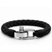 UNIQAL.de Armband aus Segeltau „Küstenlinie Kollektion“ (Maritimes Armband mit Edelstahl Schäkel, Nautischer Stil inspiriert von Meer & Küste, Unisex), Handgefertigt in Deutschland