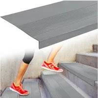 ANRO Stufenmatte Stufenschutz aus Gummi Treppenschutz Treppenmatte, Eckig, mit Rillen Größe 30x60cm - rutschischer & anpassbar
