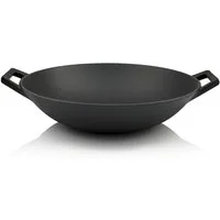 BBQ-Toro Wok Gusseisen Wokpfanne Ø 35,5 cm, bereits eingebrannt, Gusspfanne, Pfanne, Gusseisen