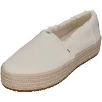 TOMS VALENCIA Espadrille White Canvas Fray