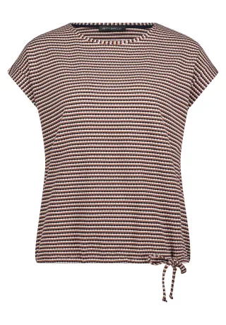 Betty Barclay - Strukturshirt Dark Blue/Brown - Gr. - 36