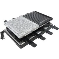 FIVMEN Raclette Grill Tischgrill Elektrisch Antihaftbeschichteter Grillplatte