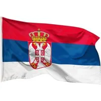 PHENO FLAGS Flagge Serbien Flagge 90 x 150 cm Serbia Serbische Fahne Nationalflagge (Hissflagge für Fahnenmast), Inkl. 2 Messing Ösen