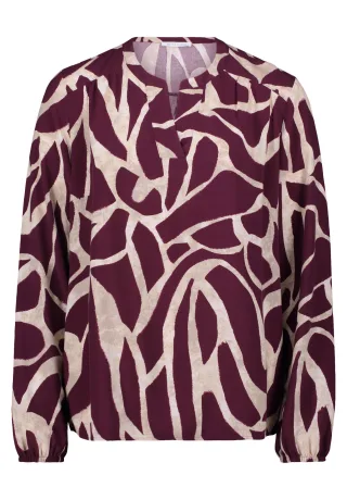 Betty & Co - Schlupfbluse dark red/nature - Gr. - 38