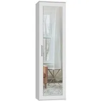 TOPESHOP Garderobenschrank Garderobenschrank mit Spiegel Vielseitig Ideal für Halle & Wohnraum