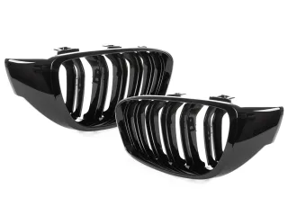 Kühlergrill DOPPELSTEG Schwarz Glanz für BMW 4er F32 F33 F36 2013-2018