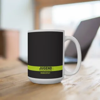 COVRZ Personalisierter Feuerwehr-Keramikbecher – mit personalisierbarem Text 11oz Ohne
