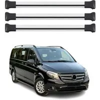OMAC Dachträger Dachträger für Mercedes Viano Vito W639 W447 2003-2026 75kg (3-St), Wasserbeständig,Abnehmbar,Multifunktional,Leichtgewichtig