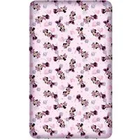BERONAGE Spannbettlaken Minnie Mouse Spannbettlaken Flower Pink Rosa 90/100 x 190/200 cm, 100% Baumwolle, Gummizug: ja, (1 Stück), Disney