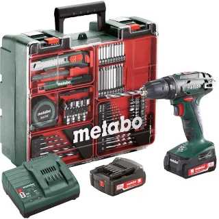 Metabo Akku-Bohrschrauber BS 14.4 Set Mobile Werkstatt - Kunststoffkoffer - 14.4V 2x2Ah Li-Power + S - 602206880