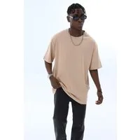 OSSY HOMER T-Shirt Basic Oversized T-Shirt mit Rundhals-Ausschnitt (1-tlg) aus Baumwolle, mit Rundhalsausschnitt