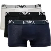Emporio Armani Trunk CC715 3er Pack Stretch Cotton (Packung, 3-St., 3er-Pack) figurbetonter Slipboxer mit Logo-Bund