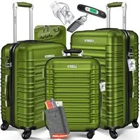 KESSER Kofferset, 4 Rollen, (3 tlg), 3tlg. Hartschalenkofferset Hartschalenkoffer Reisekoffer Set