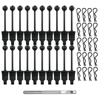 20PCS RC Car Body Clip Rubber Retainer Shell Fixed Buckle Lock Hole Punch for 1/12 1/14 1/16 Vehicles Models Spare Unive