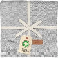 Babydecke DIKOS® Kuscheldecke Bordüre *100%* Bio Baumwolle, Geschenk zur Geburt, DIKOS, Strickdecke 75×100, Baby Erstausstattung Neugeborene, Babygeschenk
