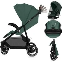 lionelo Kombi-Kinderwagen EMMA ONE, (Set), Wartungsfreie Räder/Einhand-Faltmechanismus/XXL-Verdeck