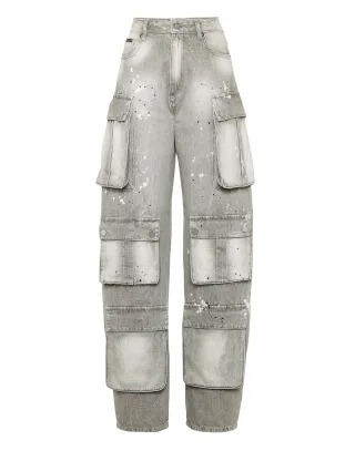 Denim Cargo Trousers