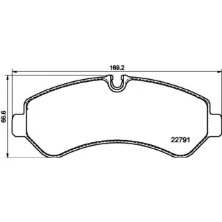 Hella Bremsbel?ge hinten Mercedes Sprinter 8DB355039-131