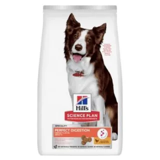 Hill's Science Plan Trockenfutter Hund, Perfect Digestion, Medium Adult, mit Huhn und braunem Reis 2x14 kg