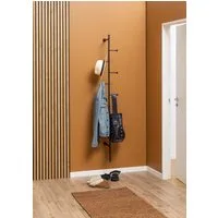 ACTONA GROUP Wandgarderobe in schwarz, Stahl - 24,6x171,2x20,7cm (BxHxT)