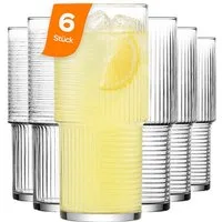 LAV Gläser-Set Helen Longdrinkglas, 6-tlg., Glas, 6er Set, 515ml, ideal für für Cocktails und Longdrinks.