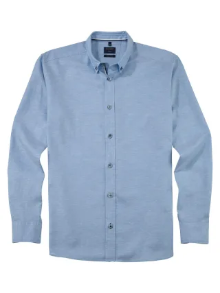 OLYMP - Regular Fit: Freizeithemd blau - Gr. - XL